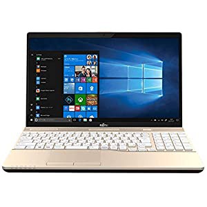 富士通 15.6型ノートパソコン FMV LIFEBOOK AH45/C2 シャンパンゴールド［Core i3/メモリ 4GB/HDD 1TB/Office H＆B 2016］※2018