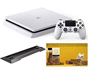 PlayStation 4 グレイシャー・ホワイト 500GB (CUH-2200AB02)【Amazon.co.jp限定】アンサー PS4用縦置きスタンド 付 & オリジナ 