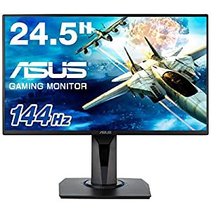 ASUSゲーミングモニター24.5インチ VG258Q(1ms/144HZ/HDMI/DP/DVI/スリムベゼル/G-SYNC?対応/FreeSync対応/フリッカーフリー/昇