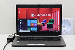 【中古】 東芝 dynabook R63/D Core i5 6300U 2.4GHz/8GB/128GB(SSD)/13.3W/FWXGA(1366x768)/Win10 リカバリメディア付属(中古品