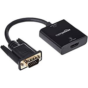 Amazonベーシック コンパクトアダプター HDMI (メス) ~VGA (オス) 3.5mmオーディオポート付き(中古品)