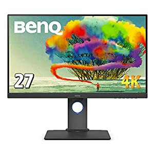 BenQ PD2700U デザイナー向けモニター (27インチ/4K/HDR/IPS/sRGB 100%/Rec.709 100%/KVM機能/MST/PIP・PBP/スピーカー付/高さ調