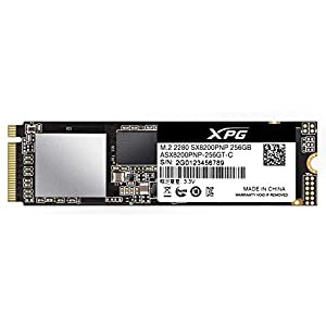 ASX8200PNP-256GT-C XPG SX8200 Pro PCIe3.0x4 M.2 Type 2280 NVMe 1.3 SSD 256GB DRAMバッファ ヒートシンク 付属 5年保証 正規