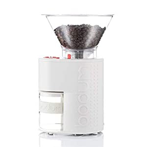 BODUM ボダム BISTRO ビストロ 電動式コーヒーグラインダー ホワイト 【正規品】 10903-913JP-3(中古品)