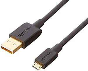 Amazonベーシック USBケーブル 0.9m (2.0タイプAオス - マイクロB ケーブル) ブラック 5点セット(中古品)