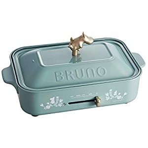 BRUNO ブルーノ コンパクトホットプレート ムーミン 本体 プレート3種(たこ焼き 平面 マルチ) ブルーグリーン BlueGreenおしゃれ