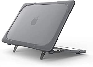 ProCase MacBook Air M1 / Air 13" ケース 2020 2019 2018 衝撃吸収 軽量 ハードシェル ARMOR保護カバー 折りたたみ式タンド付き