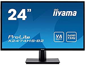 マウスコンピューター iiyama モニター ディスプレイ X2474HS-B2(23.6型/ホワイトLEDバックライト/ブルーライトカット機能/DP,HD