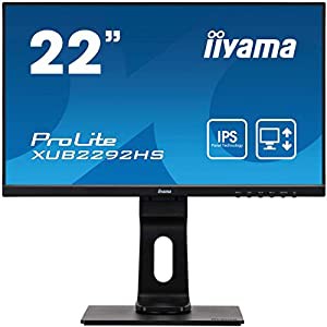 マウスコンピューター iiyama モニター ディスプレイ XUB2292HS-B1(21.5型/1920×1080/IPS方式ノングレア/狭額縁フレームレス/広