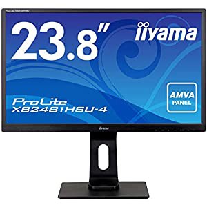 マウスコンピューター iiyama モニター ディスプレイ XB2481HSU-B4 (23.8インチ/フルHD/AMVA/HDMI,D-sub,DisplayPort/昇降/ピボ 