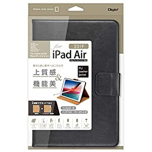 Digio2 iPad Air 2019 / iPad Pro 10.5 用 PUレザージャケット ブラック TBC-IPA1908BK(中古品)