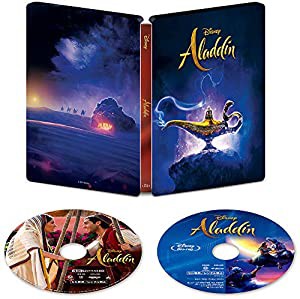 アラジン 4K UHD MovieNEX スチールブック(数量限定) [4K ULTRA HD+Blu-ray+デジタルコピー+MovieNEXワールド](中古品)