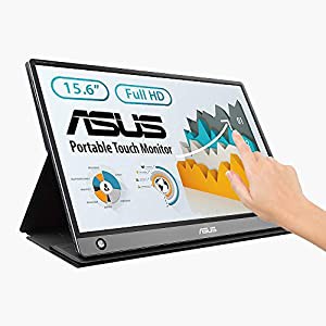 ASUS MB16AMT モバイルモニター モバイルディスプレイ 薄さ9mm・軽量900g、USB/HDMIで簡単接続 15.6インチ フルHD IPS バッテリ 