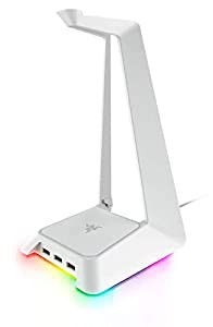 Razer Base Station Chroma Mercury White ヘッドホンスタンド ホワイト USBハブ 3ポート RGB【日本正規代理店保証品】 RC21-011