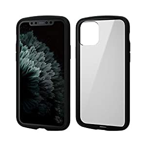 エレコム iPhone 11 Pro ケース 耐衝撃×フレーム TOUGH SLIM LITE [背面クリアタイプ] ブラック PM-A19BTSLFCBK(中古品)