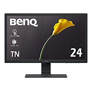 BenQ GL2480 アイケアモニター (24インチ/フルHD/TN/ノングレア/1ms/75Hz/輝度自動調整機能(B.I.)搭載/ブルーライト軽減/フリッ 