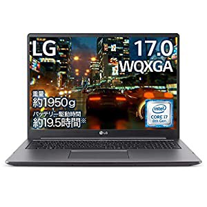 LG ノートパソコン バッテリー19.5時間/Core i7/17インチ/Windows10/メモリ 16GB/SSD 512GB(M.2 NVMe)/グレイ/17U790-PA76J/ゲー