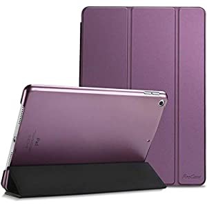 ProCase iPad 9/8/7 ケース (2021 2020 2019) 半透明バックカバー スマートカバー 軽量　三つ折りスタンド iPad 10.2" 対応 - パ