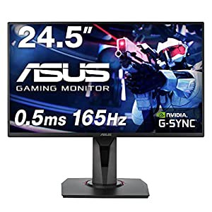 【Amazon.co.jp限定】ASUS ゲーミングモニター VG258QR-J 24.5インチ/フルHD/0.5ms/165Hz/G-SYNC Compatible/FreeSync/HDMI,DP,D