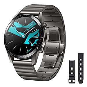 HUAWEI(ファーウェイ) Watch GT2 46mm Elite スマートウォッチ 2週間長時間バッテリー 血中酸素レベル測定 Bluetooth通話 チタン