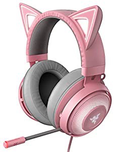 Razer Kraken Kitty Quartz Pink ゲーミングヘッドセット USB THX7.1 ネコミミ Chroma ノイズキャンセリングマイク 冷却ジェルパ