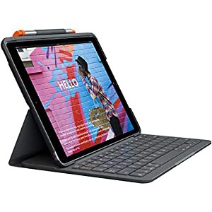 ロジクール iPad 10.2 インチ 対応 第9世代 第8世代 第7世代 キーボード iK1055BK グラファイト SLIM FOLIO 薄型 Bluetooth キー