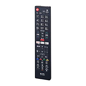 エルパ (ELPA) テレビリモコン シャープ用 (RC-TV019SH) テレビ リモコン 汎用/設定不要 ブラック(中古品)