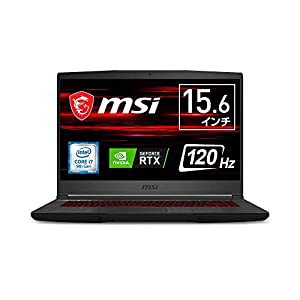 【2060搭載・薄型・軽量】MSIゲーミングノート GF65 1.86KG/Win10/i7/RTX2060/15.6FHD/120Hz/16GB/SSD512GB/GF65-9SEXR-258JP(中