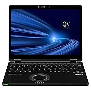 パナソニック ノートパソコン(LTE対応) Let''s note QVシリーズ ブラック CF-QV9KFNQR(中古品)