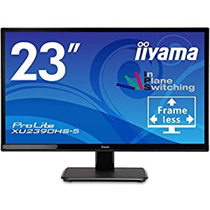 iiyama モニター ディスプレイ 23インチ フルHD AH-IPS方式 フレームレス HDMI DVI-D D-Sub 全ケーブル付 3年保証 国内サポート 