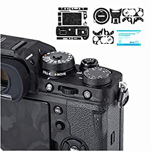 カメラ保護レザーフィルム 富士フイルム Fujifilm X-T4 XT4 カメラ に対応 3M材料ブラック迷彩(中古品)