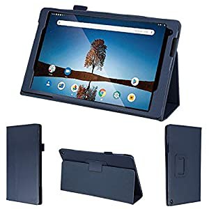 wisers 保護フィルム付 FFF SMART LIFE CONNECTED FFF-TAB10 ケース カバー 10インチ タブレットケース [2020 年 新型] ダークブ