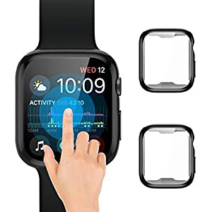 【2枚セット】Wvalley対応 Apple Watch用ケース 40mm Series6/SE/5/4用 アップルウォッチ保護カバー 高透過TPU 3D全面保護ケース