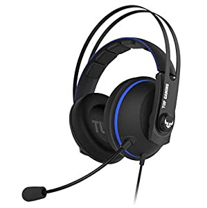 ASUS ゲーミングヘッドセット TUF Gaming H7 CORE/BLUE PS5/PS4/PC/Switch/スマートフォン 有線 3.5mm 専用気密室 53mmドライバ 