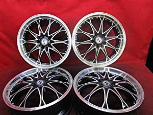 ホイール 4本 WARWIC EASTER?U18×7J 5穴114.3 +48 ブラックポリッシュ ノア ヴォクシー ステップワゴン レヴォーグ ヴェゼル◆3