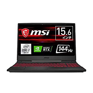 【第10世代CPU・RTX2070搭載】MSIゲーミングノートPC GL65 Win10 i7 RTX2070 15.6FHD 144Hz 16GB SSD512GB GL65-10SFR-488JP(中 