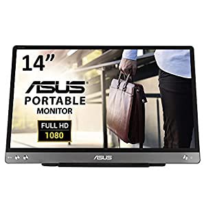 ASUS MB14AC モバイルモニター モバイルディスプレイ 14インチ/IPS/フルHD/薄さ9mm・軽量590g/USB Type-C/ブルーライト軽減/3年 