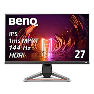 BenQ MOBIUZ ゲーミングモニター EX2710 (27型/IPS/フルHD/144Hz/1ms/HDRi/treVoloスピーカー/sRGB 99%/高さ調整/3種のゲーム専 