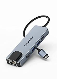 USB TypeC ハブ 5 in 1 Lemorele 4K対応 USBC HDMI アダプターLANポート PD充電対応 ドッキングステーション MacBook Air 2020 S