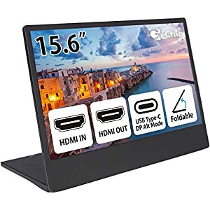 GeChic モバイルモニター On-Lap M505E 15.6インチ フルHD(1920x1080)液晶 USB Type-C/HDMI ハイブリッド映像入力 HDMI出力 IPS 