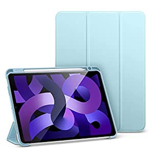 ESR iPad Air 5 ケース 2022 (第5世代) ペンシルケース iPad Air 4 ケース 2020 10.9インチ ペンシルホルダー付き ソフトフレキ 