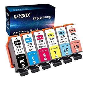 【KEYBOX】Epson用 エプソン インクカートリッジ KAM-6CL-L KAM 6色セット インク カメ(KAM BK/C/M/Y/LC/LM 計6個入り)KAM 6CL-L