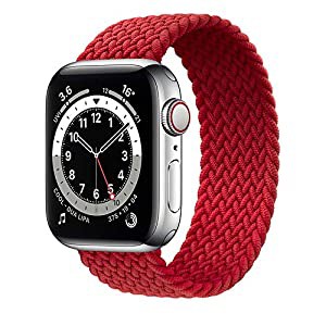 Apple watch バンド ブレイデッドソロループ 編組バンド コンパチブル スポーツバンド 交換ベルト Apple watch 7バンド柔らかい 