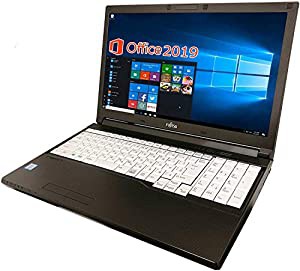 【Amazon.co.jp 限定】富士通 ノートPC A576/新*品バッテリー搭載/Core i5-6300U/15.6型/MS Office 2019/Win 10/HDMI/WIFI/DVD/ 