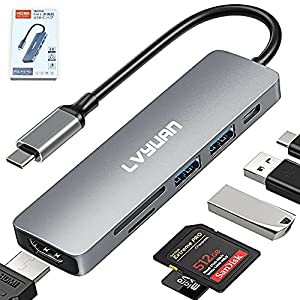 USB-C ハブ 6-in-1 HDMI 6ポート Type-C hub PS4対応 4K HDMI出力 PD急速充電 USB3.0 高速データ転送 USB2.0 USB3.0 ハブ SD/Mic