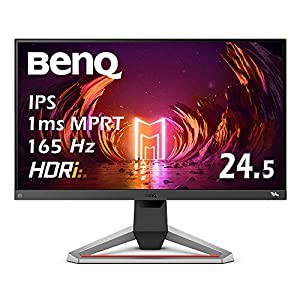 BenQ MOBIUZ EX2510S ゲーミングモニター (24.5インチ/165Hz/IPS/フルHD/1ms/HDRi treVoloスピーカー/FreeSync Premium/高機能ス