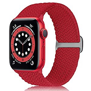 onetmpreアップルナイロン織り時計バンドAppleWatchと互換性があります38mm40mm41mm 42mm 44mm 45mm、iWatchリストバンド用の調 