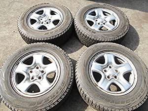 F662 215/70R16 冬4本セット スタッドレス 215/70-16 215-70-16 BRIDGESTONE BLIZZAK DM-V1 16インチ鉄ホイール(中古品)