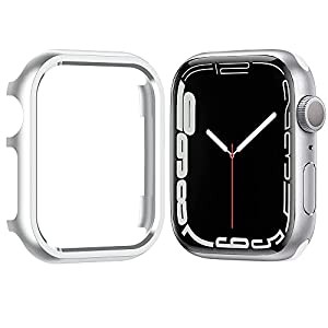 Miimall適用Apple Watch Series8/7 41mm金属製ケース 41mmメタリック材質カバー iWatch 41mm周り保護超軽量型ケース 落下スクラ 