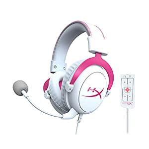 HyperX Cloud II ゲーミングヘッドセット 7.1バーチャルサラウンドサウンド対応 USBオーディオコントロールボックス付属 ピンク 